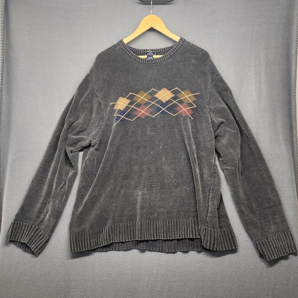 Vintage Dockers Sweater Shirt Men XXL Cotton Geometric Argyle Grunge Grandpa Y2K